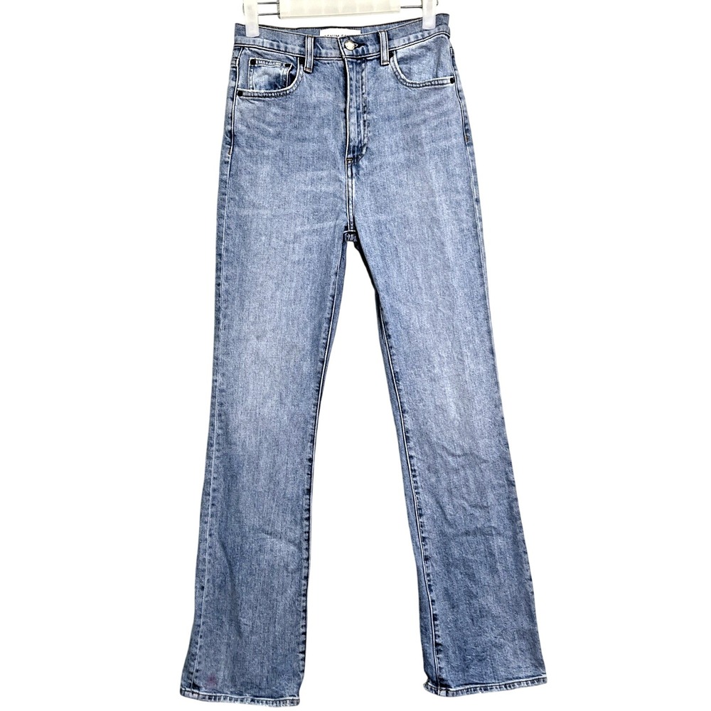 Denim Forum Jeans Womens 26 Blue The Bailey High Rise Boot Light Wash Organic